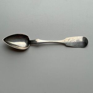 John Matthew Micksch Antique Coin Silver Spoon Circa Between 1828-1841